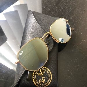 Blue Hexagonal Flat Lenses RAYBAN